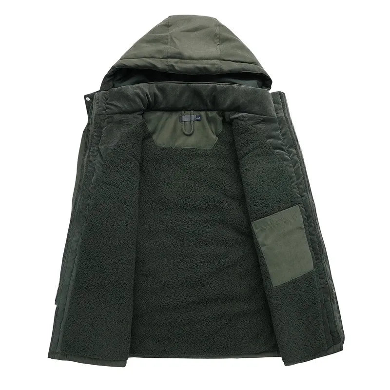 Parka Herren mit Futter im Military-Stil
