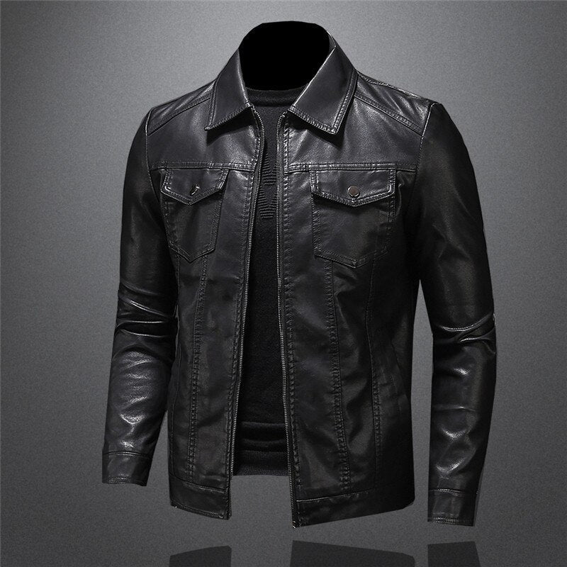 Herren Lederjacke in schlanker Passform