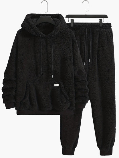Herren Set aus Hoodie und Jogginghose - schwarz