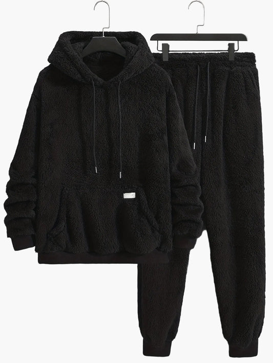 Herren Set aus Hoodie und Jogginghose - schwarz