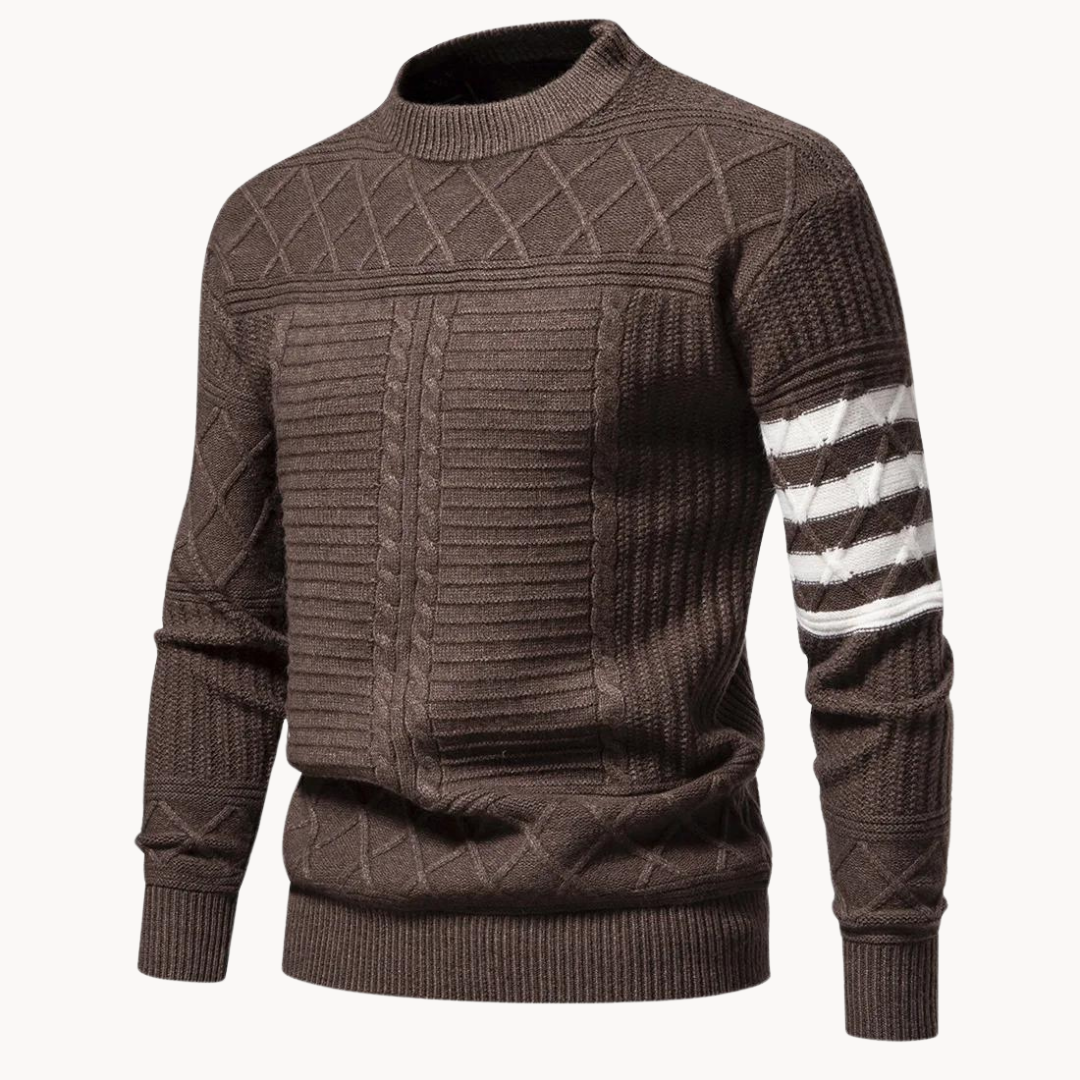 Strickpullover Herren mit Rundhalsausschnitt