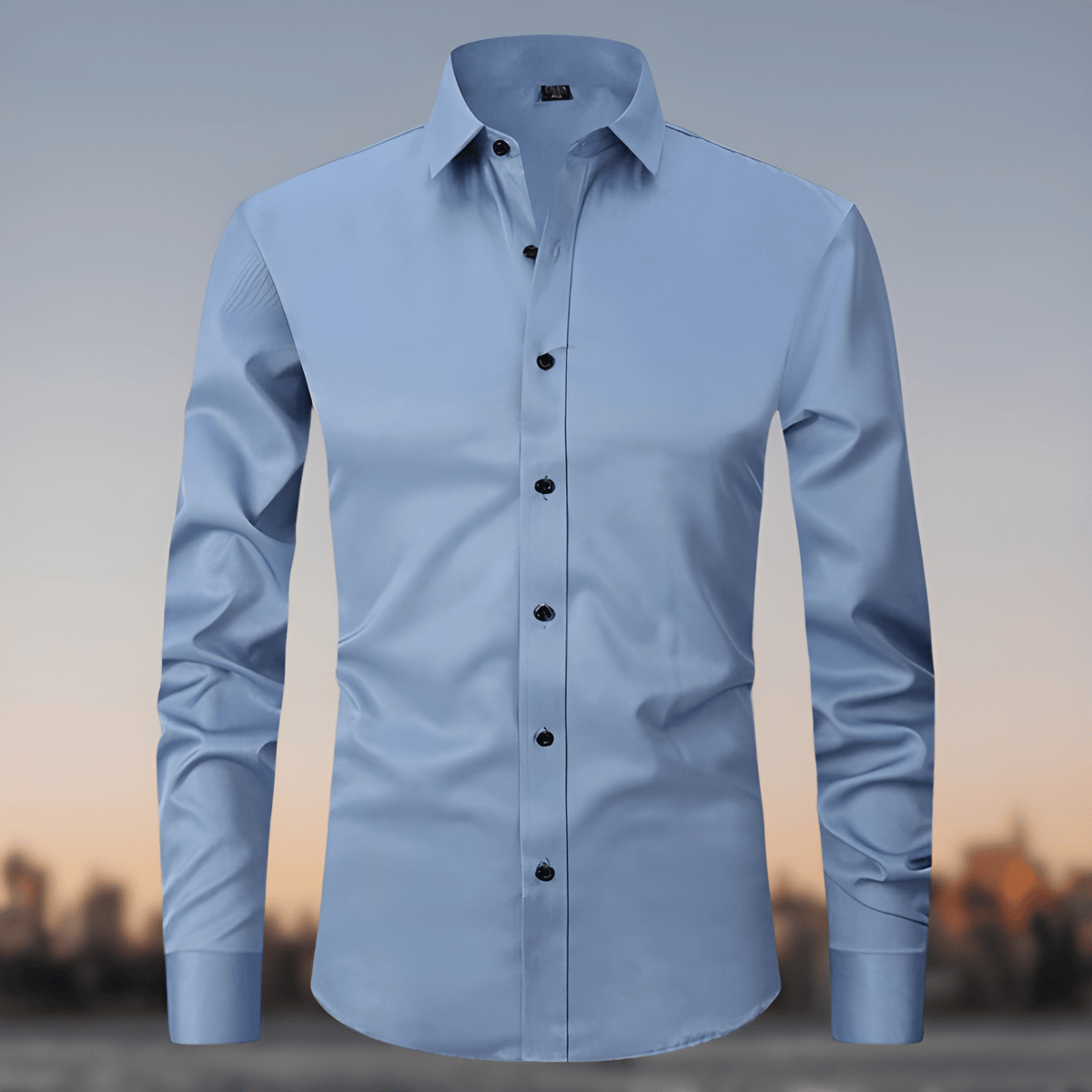 Herren Hemd als Slim Fit Bluse - blau