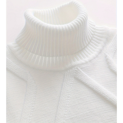 Herren Rollkragenpullover mit Rippstruktur