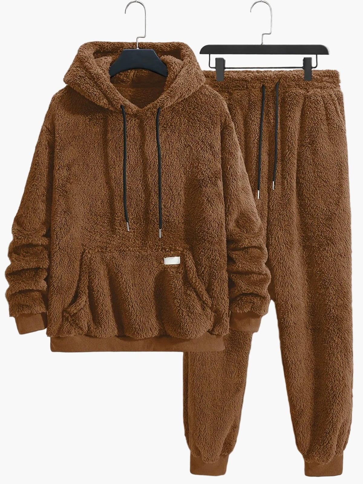 Herren Set aus Hoodie und Jogginghose - kaffee