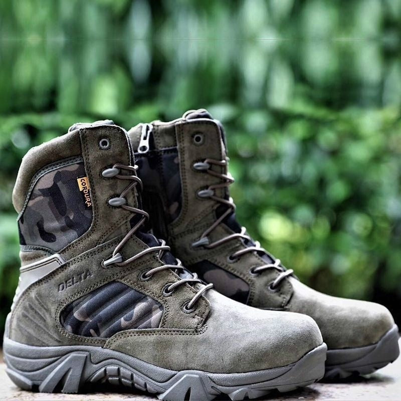Wanderschuhe Herren im Outdoor Look - grün