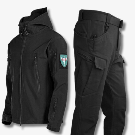 Softshell Jacke Herren mit Kapuze - schwarz