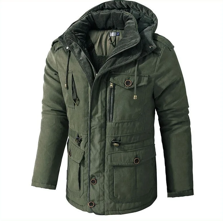 Parka Herren mit Futter im Military-Stil