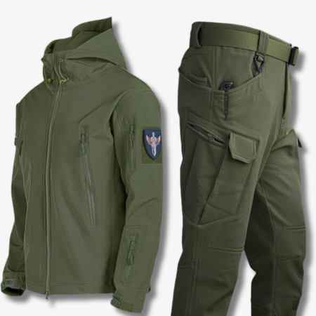 Softshell Jacke Herren mit Kapuze - grün