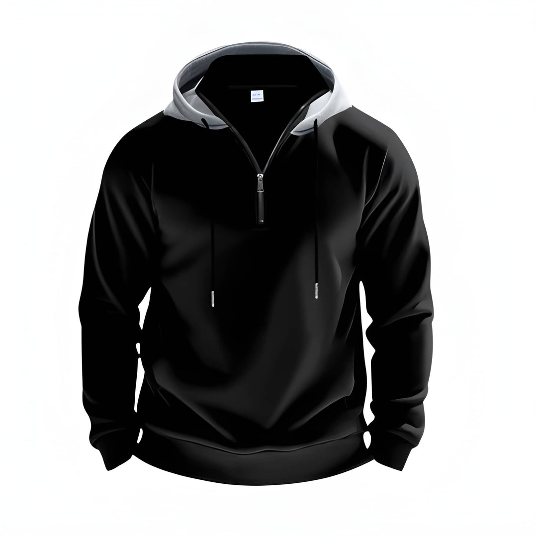 Herren Sweatshirt mit glatter Oberfläche - schwarz