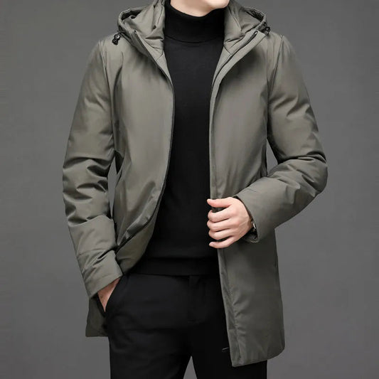 Winterjacke Herren im klassischen Schnitt - grün