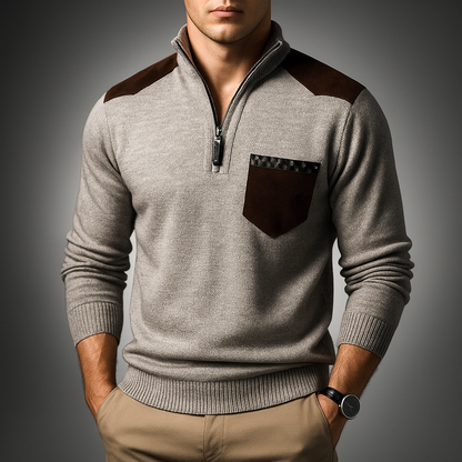 Pullover Herren im schlichten Design - hellgrau