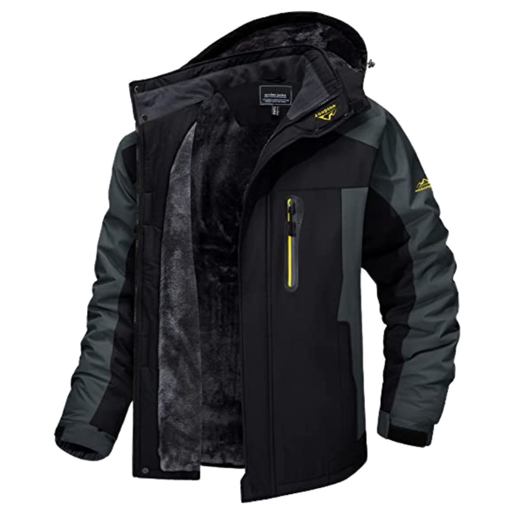 Parka Herren mit Kapuze - schwarz