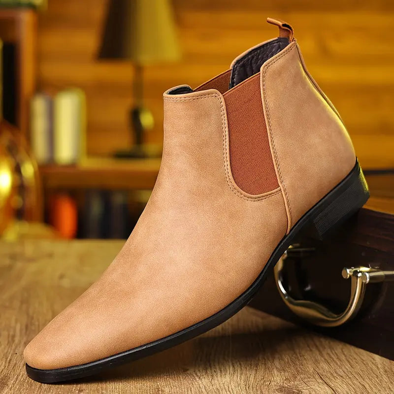 Chelsea Boots Herren als Winterschuhe - hell-braun