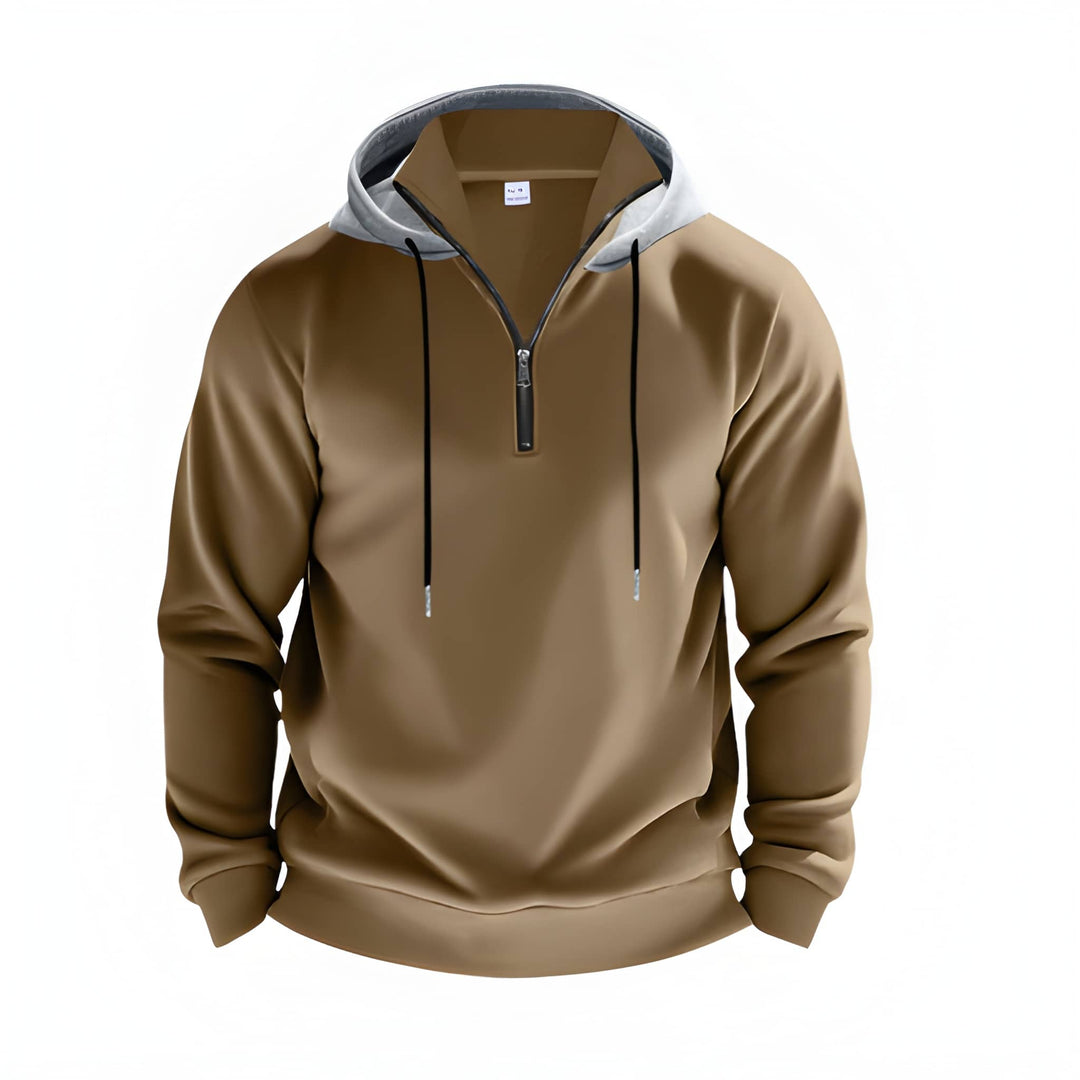 Herren Sweatshirt mit glatter Oberfläche - braun