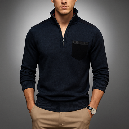 Pullover Herren im schlichten Design - blau