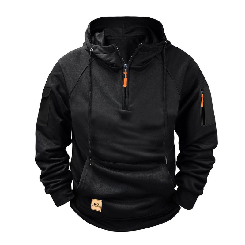 Herren Kapuzenpullover im Freizeitlook - schwarz