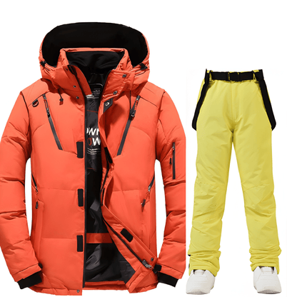 Herren Skijacke für Wintersport - orange 2
