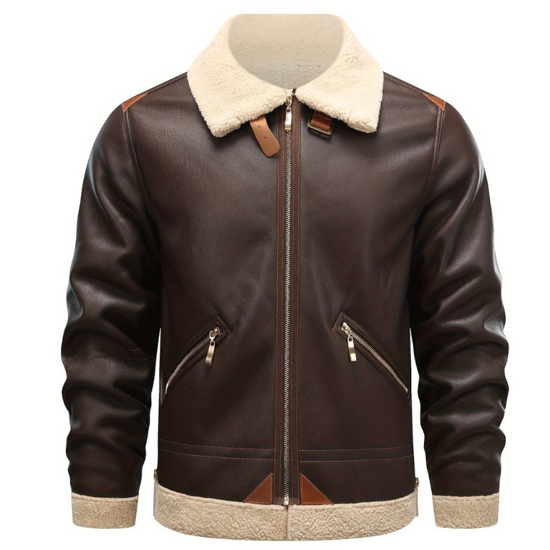 Winterjacke Herren mit Futter für kalte Tage - kaffee