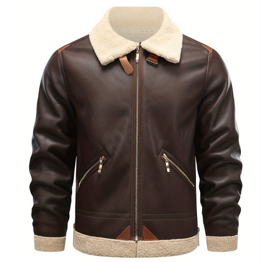 Winterjacke Herren mit Futter für kalte Tage - kaffee