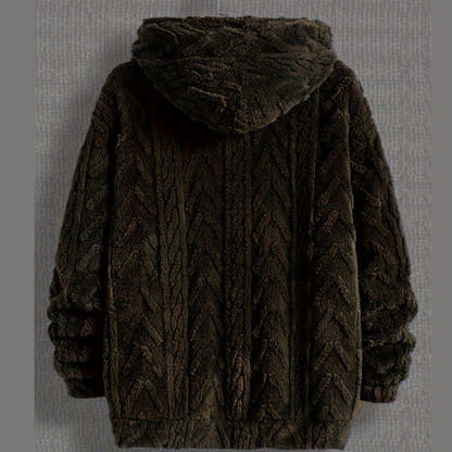 Winterjacke Herren im Cardigan-Design mit Kapuze