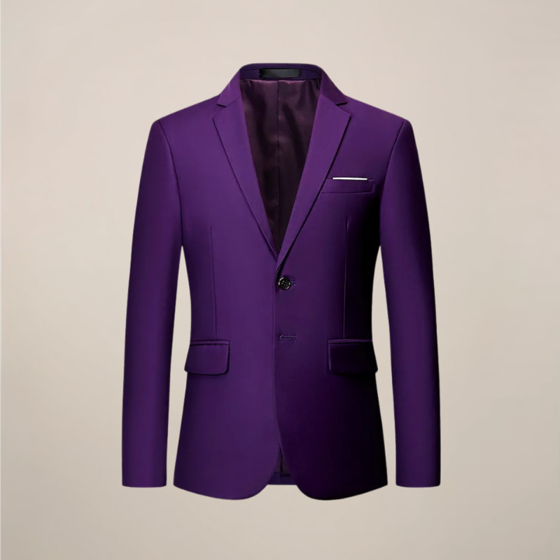 Herren Blazer im Slim Fit Schnitt - violett