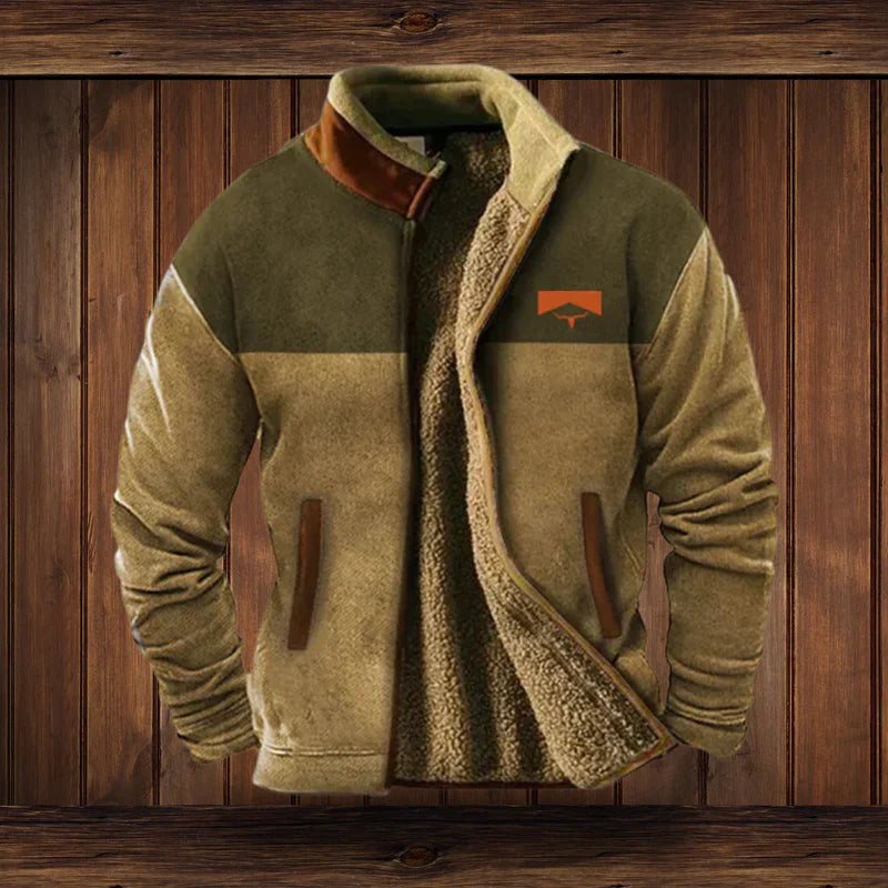 Winterjacke Herren im Vintage Design mit Futter - maronne