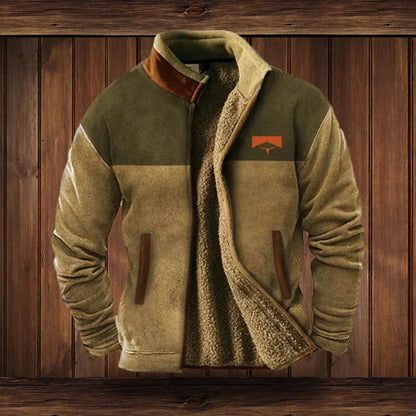 Winterjacke Herren im Vintage Design mit Futter - maronne