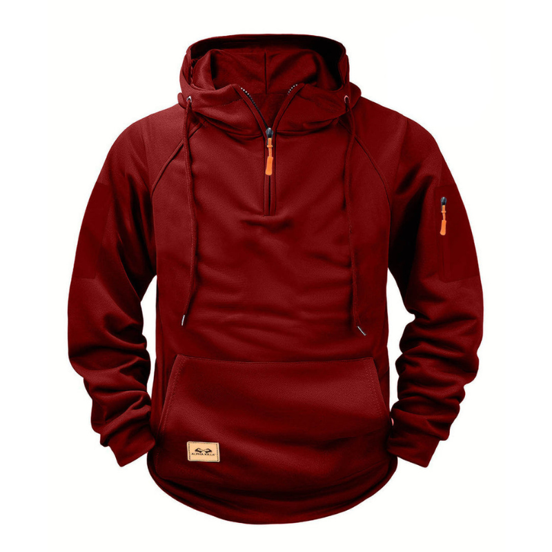 Herren Kapuzenpullover im Freizeitlook - rot