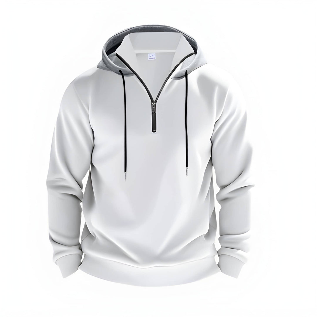 Herren Sweatshirt mit glatter Oberfläche - weiß