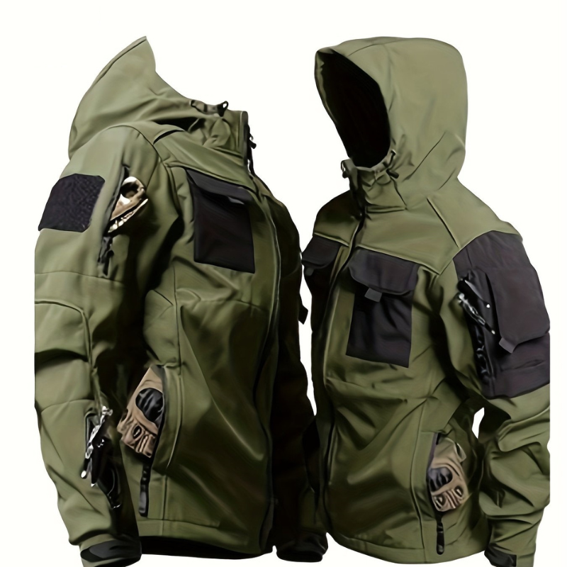 Herren Outdoor Winterjacke im taktischen Design - grün