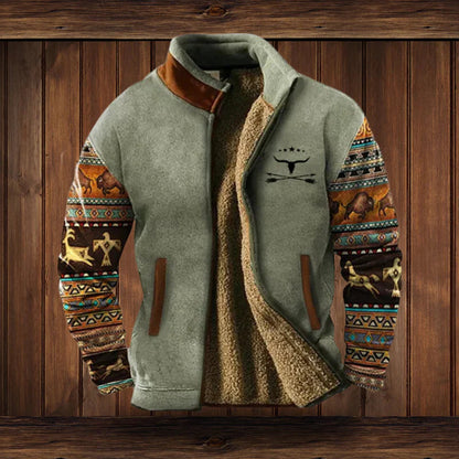 Winterjacke Herren im Vintage Design mit Futter - grau