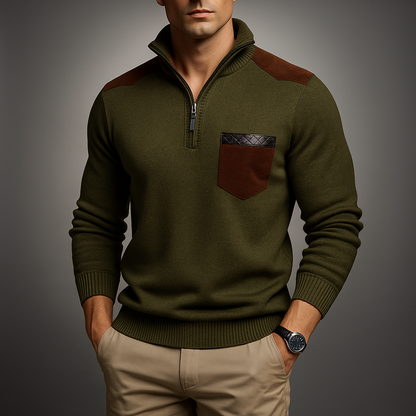 Pullover Herren im schlichten Design - grün