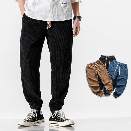 Cordhose Herren mit Jogger-Schnitt - schwarz