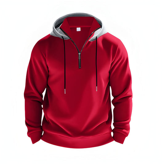 Herren Sweatshirt mit glatter Oberfläche - rot