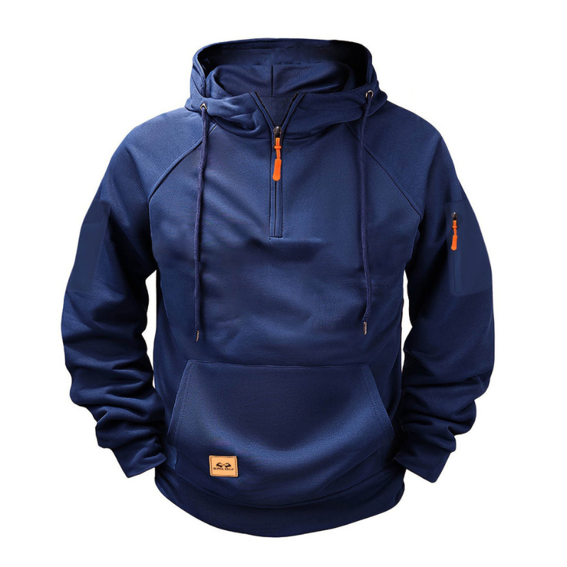 Herren Kapuzenpullover im Freizeitlook - marineblau