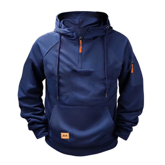 Herren Kapuzenpullover im Freizeitlook - marineblau