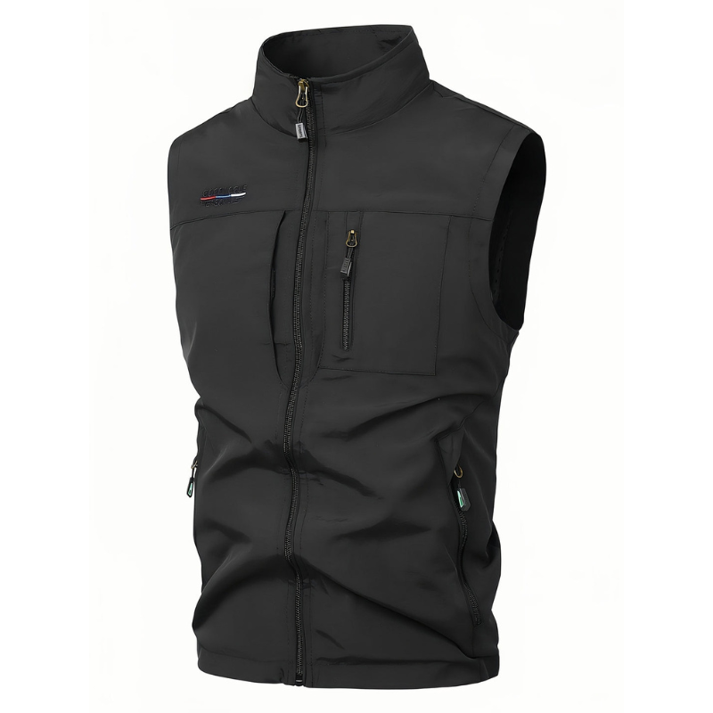 Herren Arbeitsweste mit mehreren Taschen - schwarz