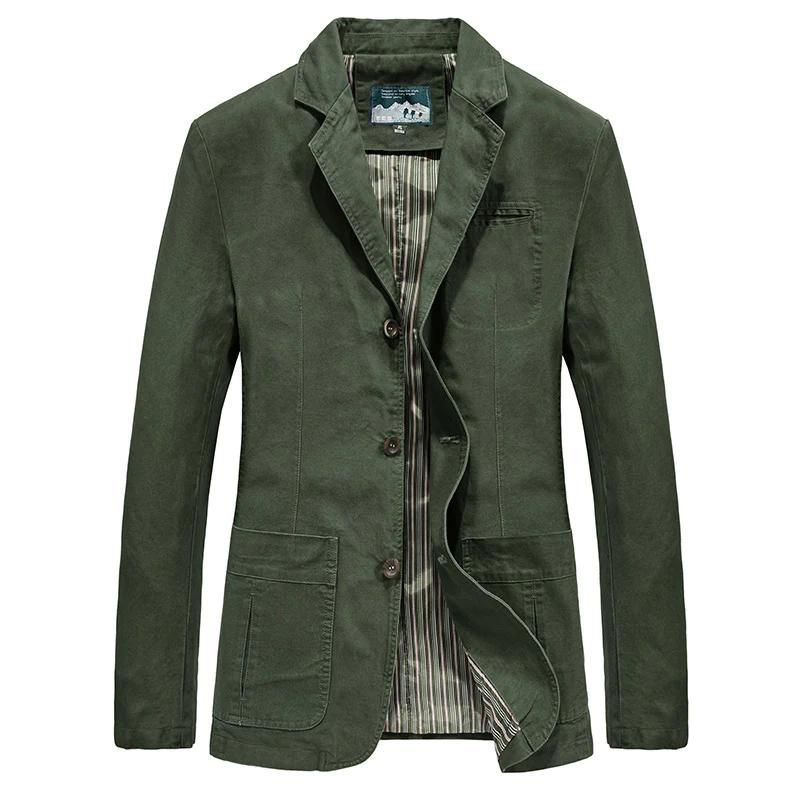 Winterjacke Herren im lässigen Blazer Stil - grün