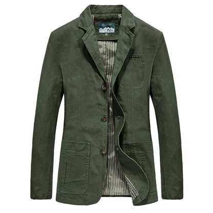 Winterjacke Herren im lässigen Blazer Stil - grün