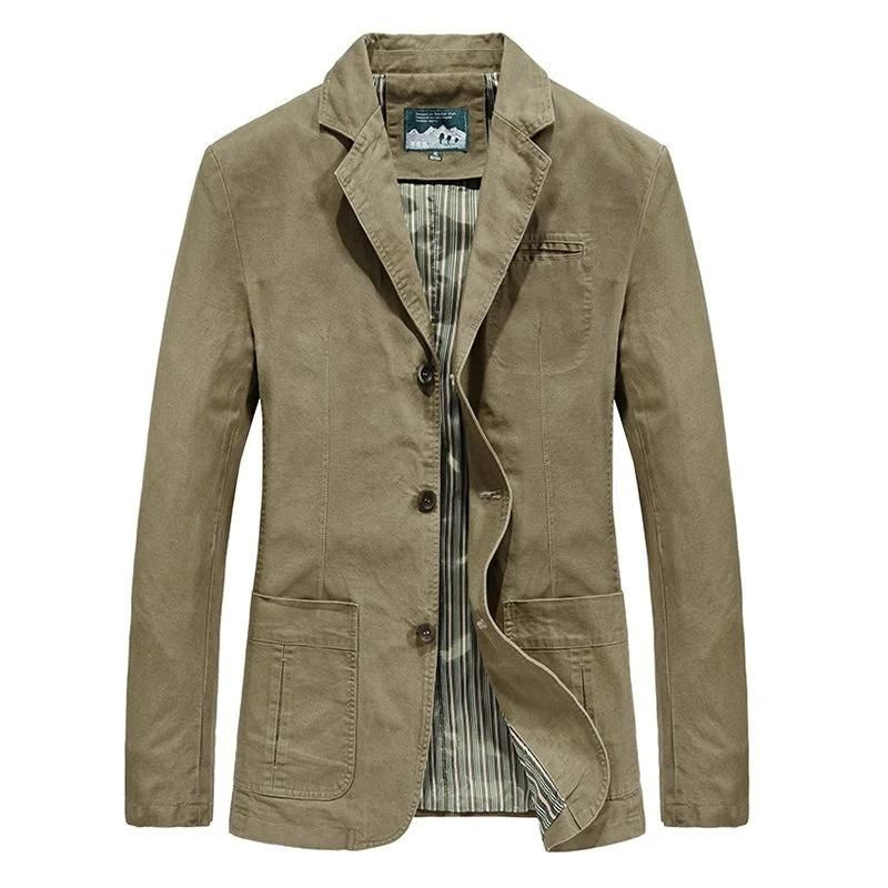 Winterjacke Herren im lässigen Blazer Stil - khaki