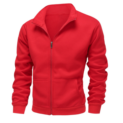 Herren Winterjacke mit hohem Kragen - rot