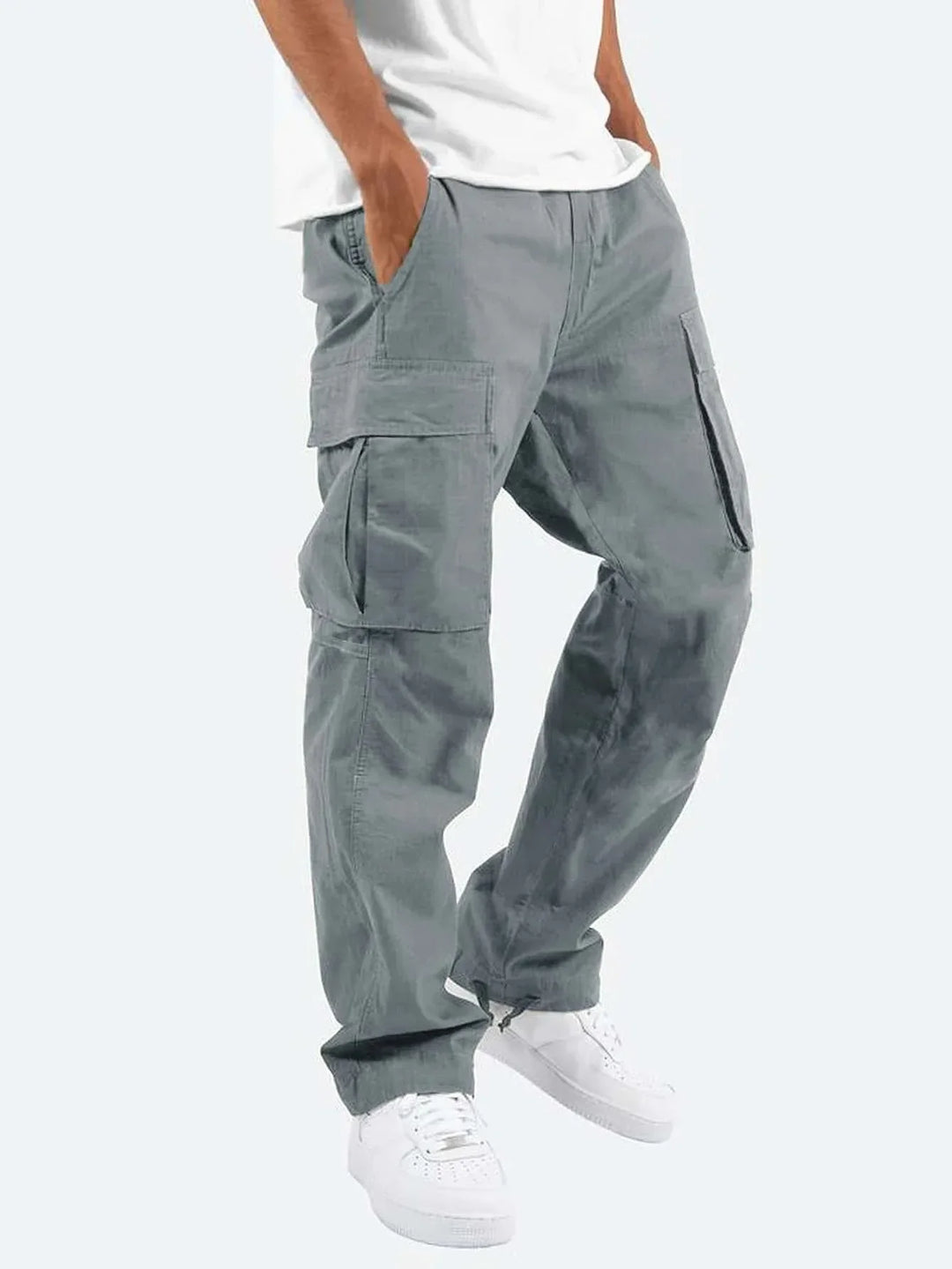 Cargohose Herren im Outdoor Look - hell-grau