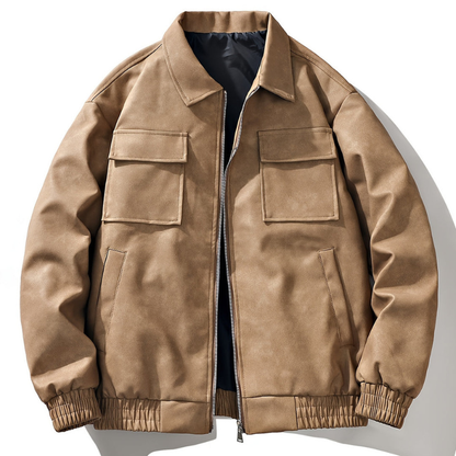 Winterjacke Herren im Vintage Bomber Stil - khaki