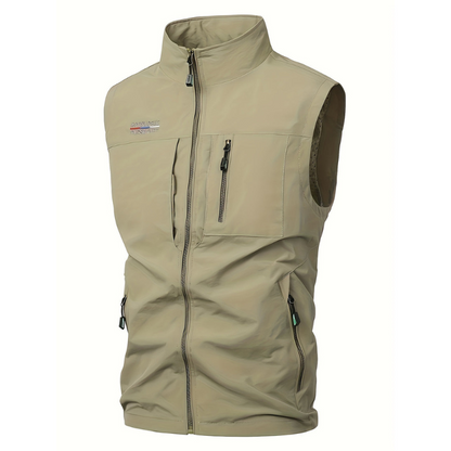 Herren Arbeitsweste mit mehreren Taschen - khaki