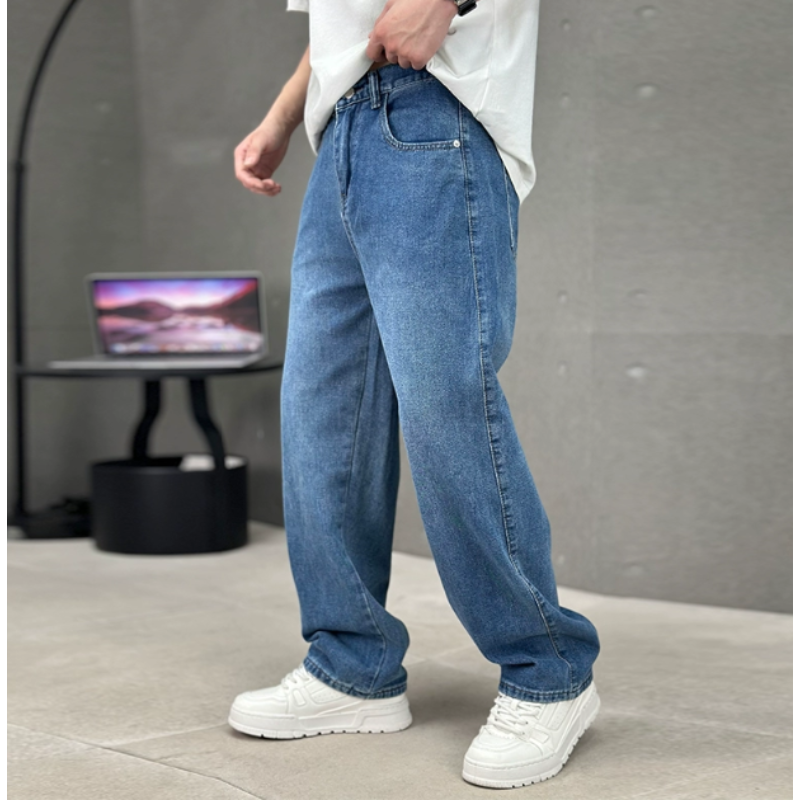 Hose Herren Jeans mit geradem Schnitt - blau