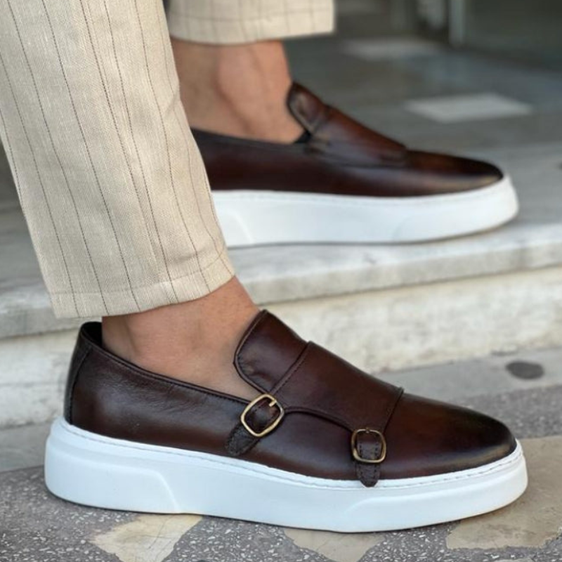 Loafer Herren mit Schnalle im Casual Stil - braun
