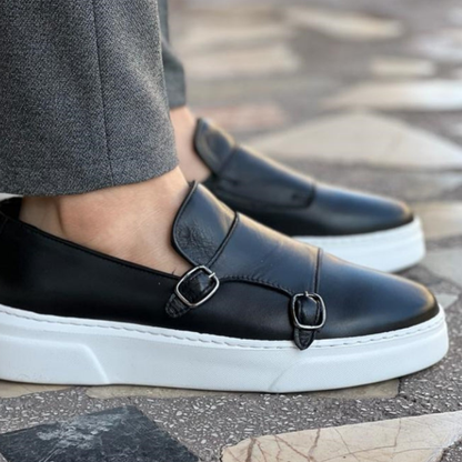Loafer Herren mit Schnalle im Casual Stil - schwarz
