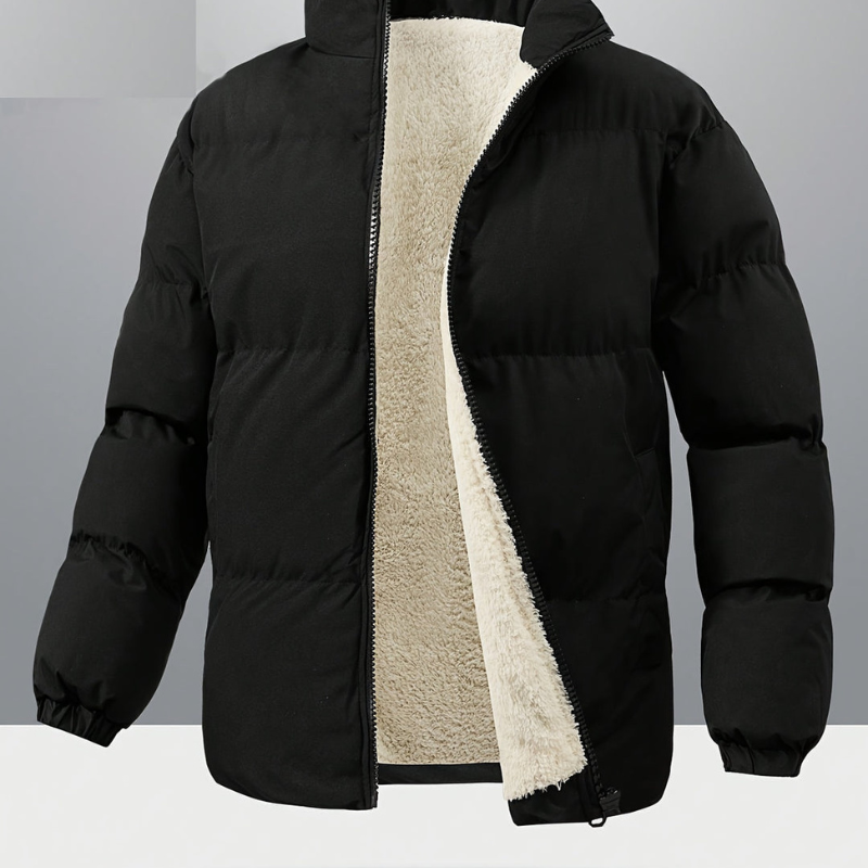 Herren Steppjacke mit Thermofütterung - schwarz