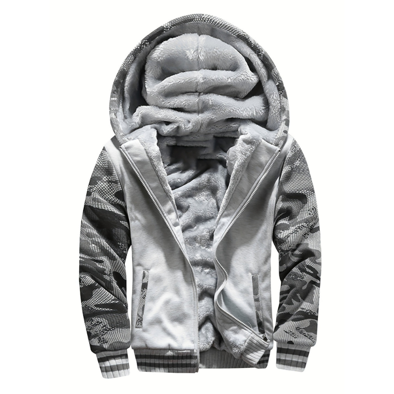 Jacke Herren im Casual Look mit Futter - hell-grau