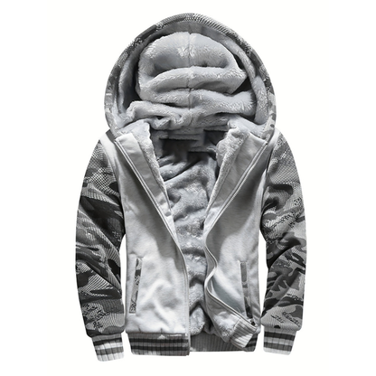 Jacke Herren im Casual Look mit Futter - hell-grau